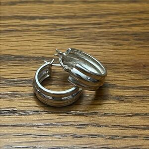 Sterling silver hoops